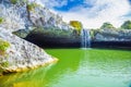 Croatia, Istria, waterfall Zarecki Krov on Pazincica River near town of Pazin