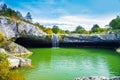 Croatia, Istria, waterfall Zarecki Krov on Pazincica River near town of Pazin Royalty Free Stock Photo