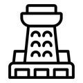 Croatia lighthouse icon outline vector. City skyline Royalty Free Stock Photo