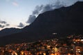 Croatia. Makarska. Night. Royalty Free Stock Photo