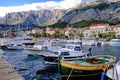 Croatia, Makarska town beach and mountains