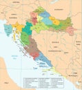 Croatia Map - Detailed Vector Illustration Royalty Free Stock Photo