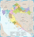 Croatia Map - Detailed Vector Illustration Royalty Free Stock Photo
