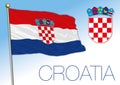 Croatia official national flag and coat of arms, European Union