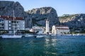 Croatia, Omis resort seafront view.