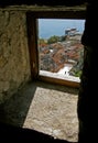 Croatia -Omis view through the window Royalty Free Stock Photo