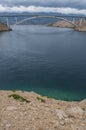 Croatia, Pag island, PaÃÂ¡ki Most, PaÃÂ¡ki bridge, bridge, stormy weather, Island of Pag, Europe, cliff, fjord