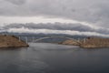 Croatia, Pag island, PaÃÂ¡ki Most, PaÃÂ¡ki bridge, bridge, stormy weather, Island of Pag, Europe, cliff, fjord