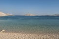 Croatia, Pag island, Rucica, beach, bay, desert, landscape, relaxation, holiday, Europe, Island of Pag Royalty Free Stock Photo