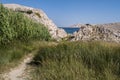 Croatia, Pag island, Rucica, beach, bay, grass, dirt road, relaxation, hiking, holiday, Europe, Island of Pag