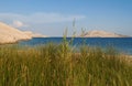 Croatia, Pag island, Rucica, beach, bay, grass, dirt road, relaxation, hiking, holiday, Europe, Island of Pag Royalty Free Stock Photo