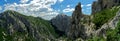 Croatia Paklenica National Park extra wide panorama in Croatia, Europe Royalty Free Stock Photo