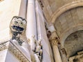 Croatia, Split, a sculpture of a lion at the entrance to belfry in Diocletian`s Palace Royalty Free Stock Photo