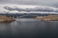 Croatia, Pag island, PaÃÂ¡ki Most, PaÃÂ¡ki bridge, bridge, stormy weather, Island of Pag, Europe, cliff, fjord