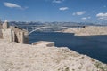 Croatia, Pag island, PaÃÂ¡ki Most, PaÃÂ¡ki bridge, bridge, watchtower, old, ruins, sunny, Island of Pag, Europe, cliff