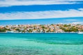 Croatia, town of Novalja on the island of Pag, turquoise sea