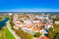 Croatia, town of Sisak, old town center and bridge over Kupa river Royalty Free Stock Photo