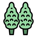 Croatia trees icon vector flat