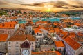 Croatia, Trogir town sunset view, Croatian tourist destination