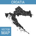 Croatia vector map with title