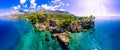 Croatia: View from the beach promenade to the adriatic sea near village Makarska Royalty Free Stock Photo