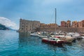 Croatia.View of the Fort of St. John and the old port of Dubrovnik. Royalty Free Stock Photo