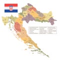 Croatia - vintage map and flag - Detailed Vector Illustration Royalty Free Stock Photo