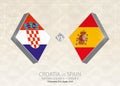 Croatia vs Spain, League A, Group 4. Europe football competition Royalty Free Stock Photo