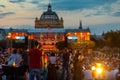 Croatia, Zagreb, June 21, Public open-door concert In front of Art pavilion in Zagreb capital of Croatia