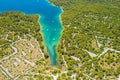 Croatian Adriatic coast, beautiful landscape in Sibenik channel