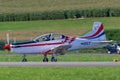 Croatian Air Force Pilatus PC-9M military trainer aircraft of the Wings of Storm formation aerobatic display team