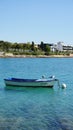 Croatian boat moored near district of Stoja Royalty Free Stock Photo