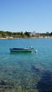 Croatian boat moored near Stoja, Istria Royalty Free Stock Photo