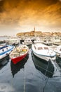 Croatian coast - boats and historic town