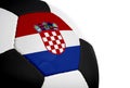 Croatian Flag - Football Royalty Free Stock Photo