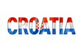 Croatian flag text font