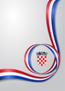 Croatian flag wavy background. Vector illustration.