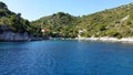 Croatian islan bay from the sea Royalty Free Stock Photo