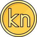 Croatian kuna coin, the currency of Croatia