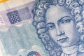 Croatian KUNA or STO KUNA money currency closeup