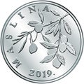 Croatian money 20 lipa silver coin