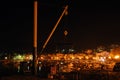 Croatian marina at night