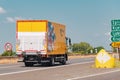 Croatian Post Hrvatska Posta delivery truck on highway road near Zagreb