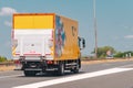 Croatian Post Hrvatska Posta delivery truck on highway road near Zagreb