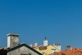 Croatian Rooftops with Chimneys under a Sunny Sky Royalty Free Stock Photo