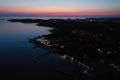 Croatian shore by Rovinj by dusk