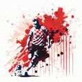 Croatian soccer poster. Abstract Croatia football background. Croatian national football player. Croatia soccer team