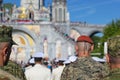 Croatian soldiers at millitary pilgrimage in Lourdes, France