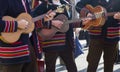 Croatian tamburitza musicians in traditional folk costu Royalty Free Stock Photo