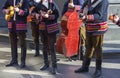 Croatian tamburitza musicians in traditional folk costumes Royalty Free Stock Photo